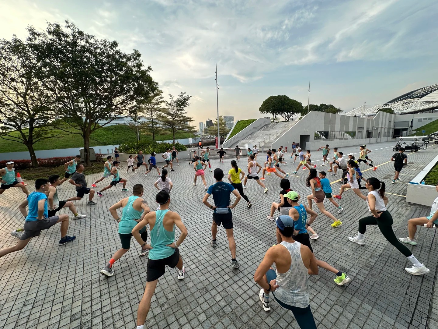 Zephyr long run warm-up at East Coast Park