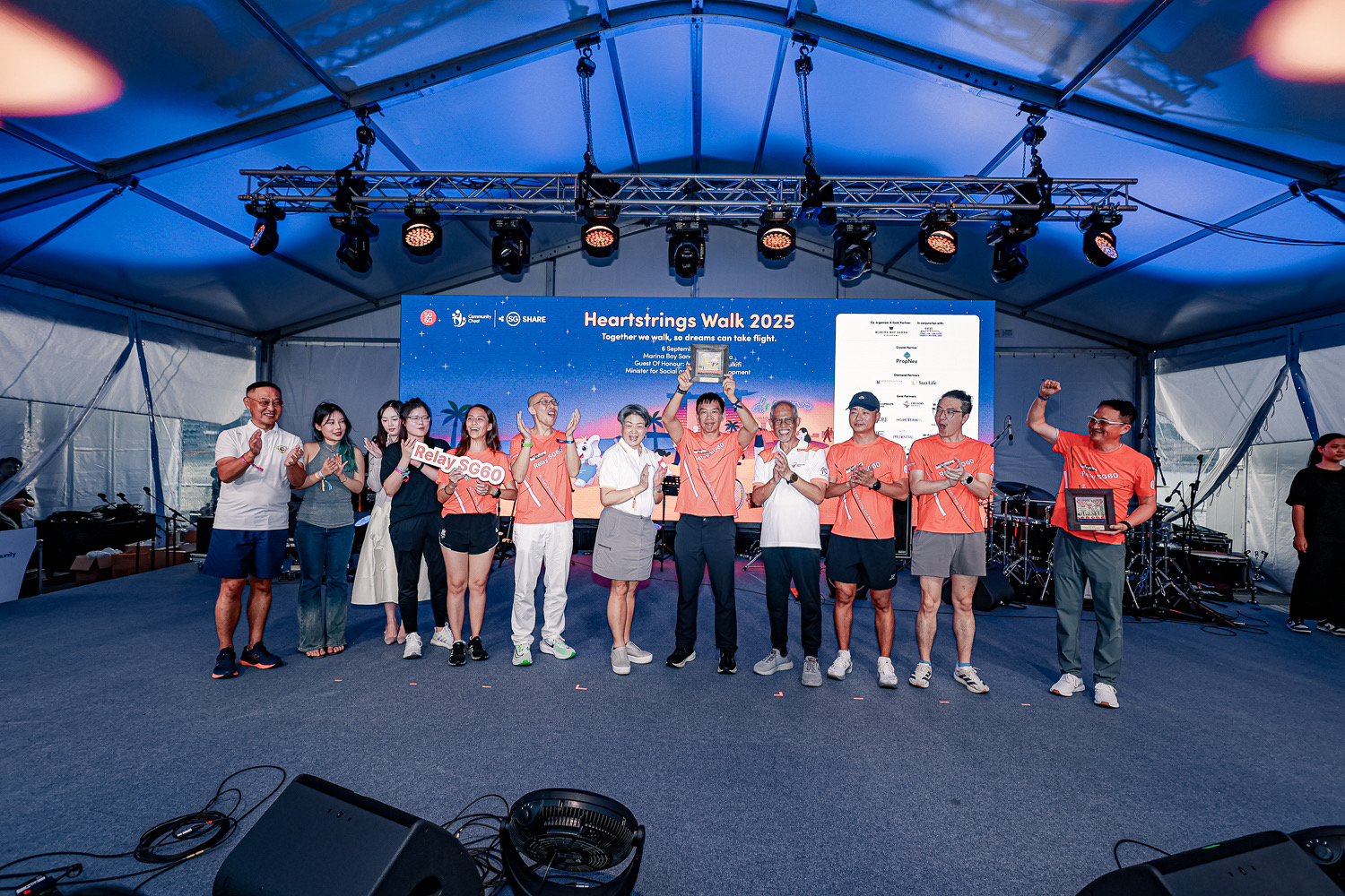 Award and recognition ceremony at Relay SG60